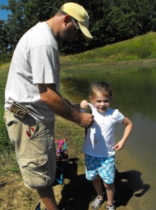 Zoe Fishing with Papa